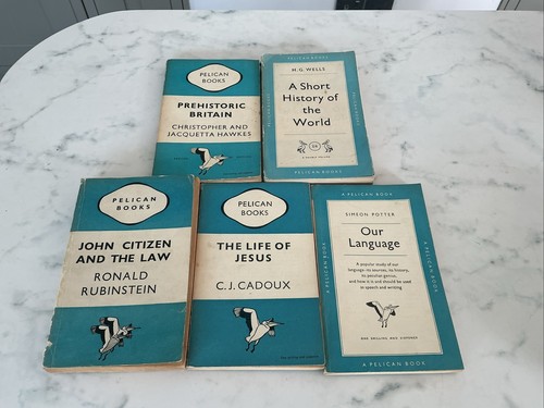 Pelican books job lot - x5,