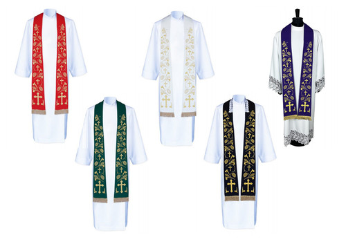 Priest damask stole - priest,