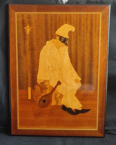 Vintage wood marquetry - vintage,