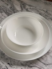 IKEA OFTAST White Plates & Bowls Set – Tempered Glass Dinnerware Tableware 2/4/6
