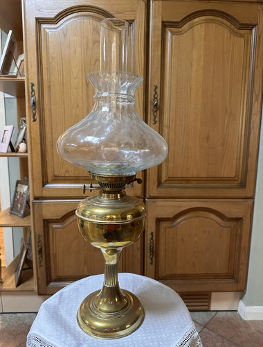 Brass oil lamp - oil,