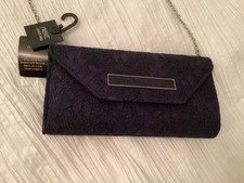 navy evening clutch bag with