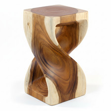 Wooden Side Table Twist Suar