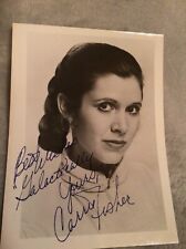 Carrie Fisher signed, Star Wars Princess Leia, preprinted