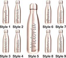 Personalised Water Bottle 500ml Stainless Steel Insulated Vacuum Chilly Flasks