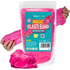 Magic Sand Elasti Coloured Play Sand Sensory Toy for Kids Dry Slime
