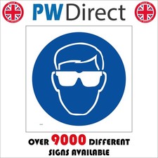 SIGN  Eye protection goggles