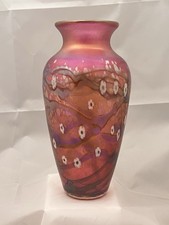 Okra Glass Pink Charlock Vase