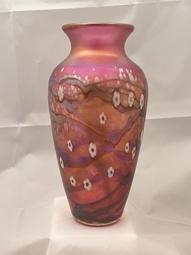 Okra glass pink charlock - charlock, vase