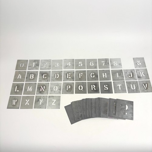 Metal stencils alphabet - metal,
