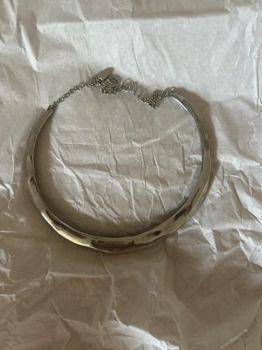 Silver chunky necklace - chunky,
