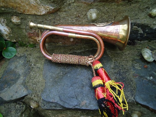 Bugle copper brass military - copper,