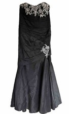Forever Yours Embellished Mermaid Trumpet Dress Black Silver (See Description)