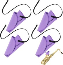 4 Pcs Swab Cleaning Cloth for Inside Tube Saxaphone Clarinet Piccolo Flute Sax!