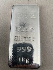 1 Kg Silver Cast Bar