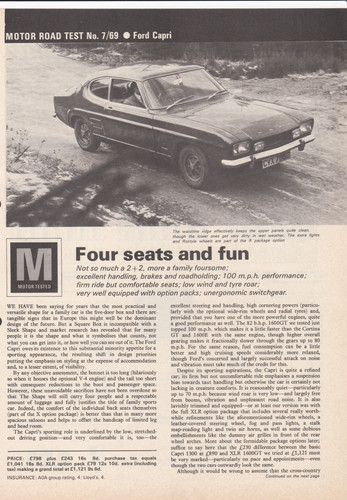 Ford capri 1600 - gt, xlr