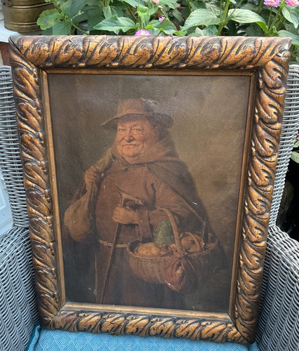 Antique 19th aged gilt wood - aged,