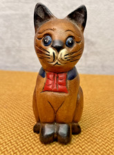 Vintage MCM Hand-Carved Wooden