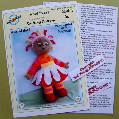 Daisy dolls knitting pattern - dolls, +