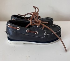 Toddler Timberland deck Boat leather shoes boat uk 9 EU 26.5 Navy Blue Spanish