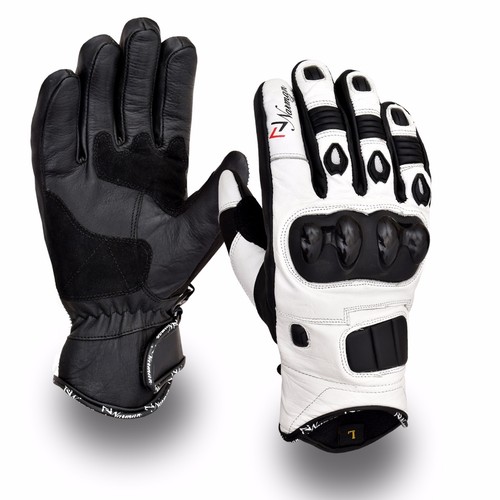 White short leather knuckle - short,
