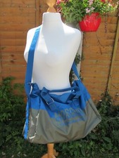 Moschino Fragrances Blue & Green Sports Bag Weekend Travel Holdall Bag Glasto