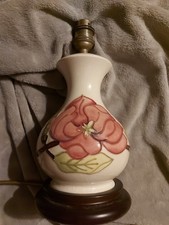 Moorcroft pink magnolia lamp - moorcroft,