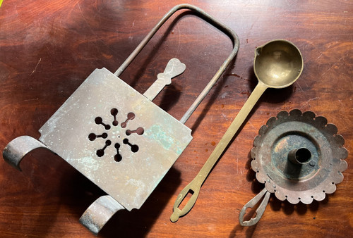 Brass ladle spoon antique - brass,