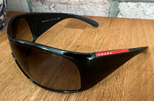 Prada Vintage Linea Rossa SPS11G 1AB-5D1 Sunglasses – Black/Grey – 63mm