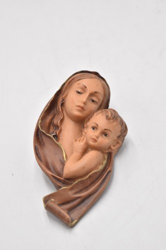 Vintage madonna child plaque - madonna, &