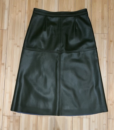 Khaki faux leather a line - khaki,