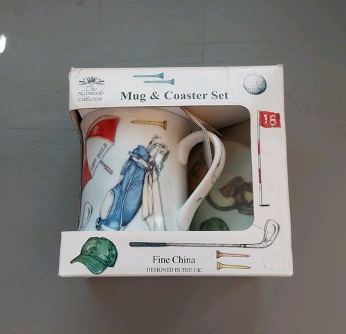 Golf mug and coaster - golf,