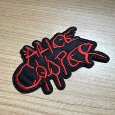 Rock Music Sew / Iron On Embroidered Patch Alice Cooper Red Logo Band Patch