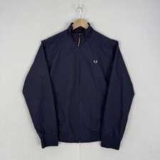 Fred Perry Harrington Jacket Full Zip Blue Mens Small Mod Ska Casual