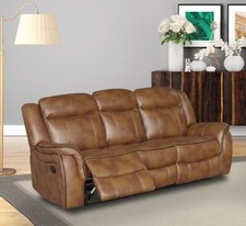 Tan Brown Leather Gel Recliner