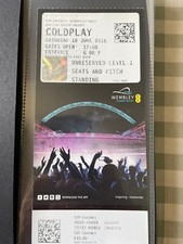 Coldplay Ticket  2016