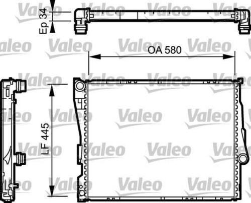 Aluminium radiator valeo fits - aluminium,