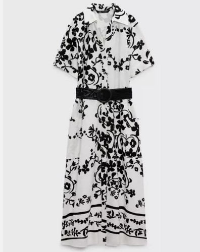 Zara linen blend - printed, shirt