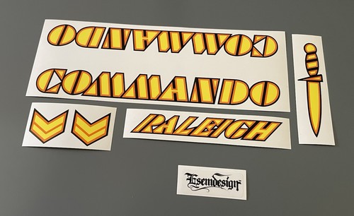 Raleigh commando decal set - raleigh,