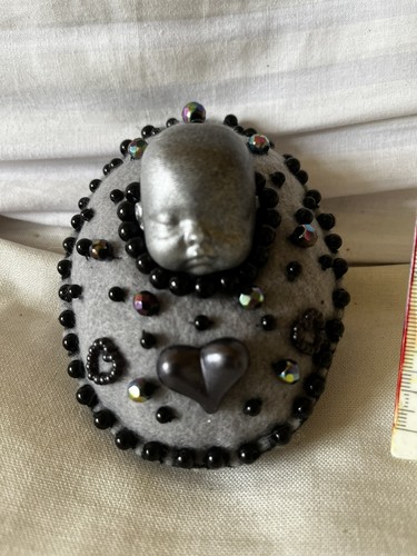 Grey cushion horror - grey,