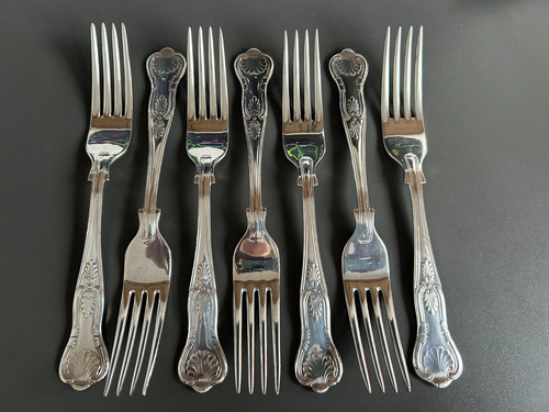 Vintage dinner table - table, forks