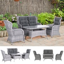 4 PCS Patio PE Rattan Sofa Set Wicker Garden Outdoor Furniture