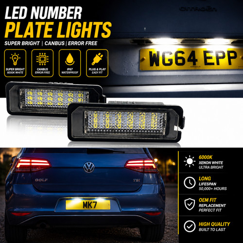 Smd led rear number - 18, licence