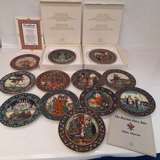 Vintage Heinrich Villeroy & Boch Set of 12 Russian Fairy Tale Plates In Original
