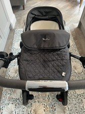 Silver Cross Wayfarer Clay Bassinet with Pushchair Raincover and Accessories