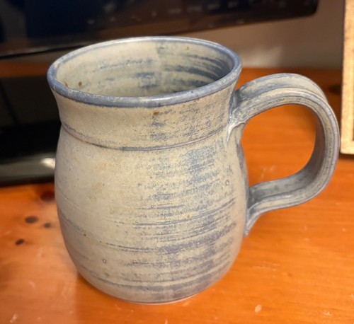 Studio art pottery mug pale - art,