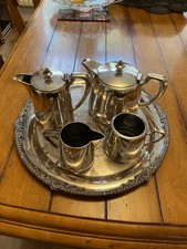 Vintage Silver Plate Set By Elkington and Viners Tray - See Details