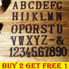 Wall Plaque Vintage Cast Iron Alphabet Letter Door Number Sign Home Address Cafe