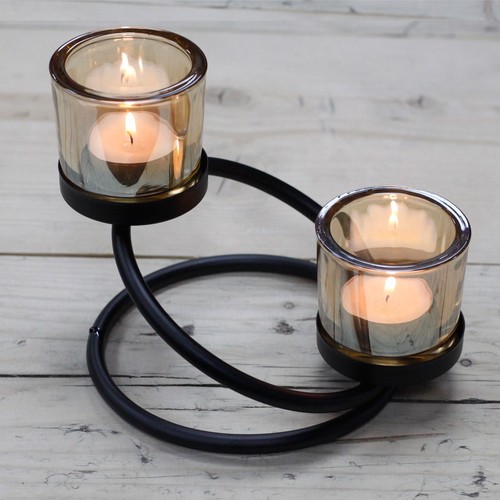 Centrepiece iron votive candle - iron,