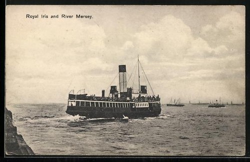 Postcard steamer royal iris - royal,